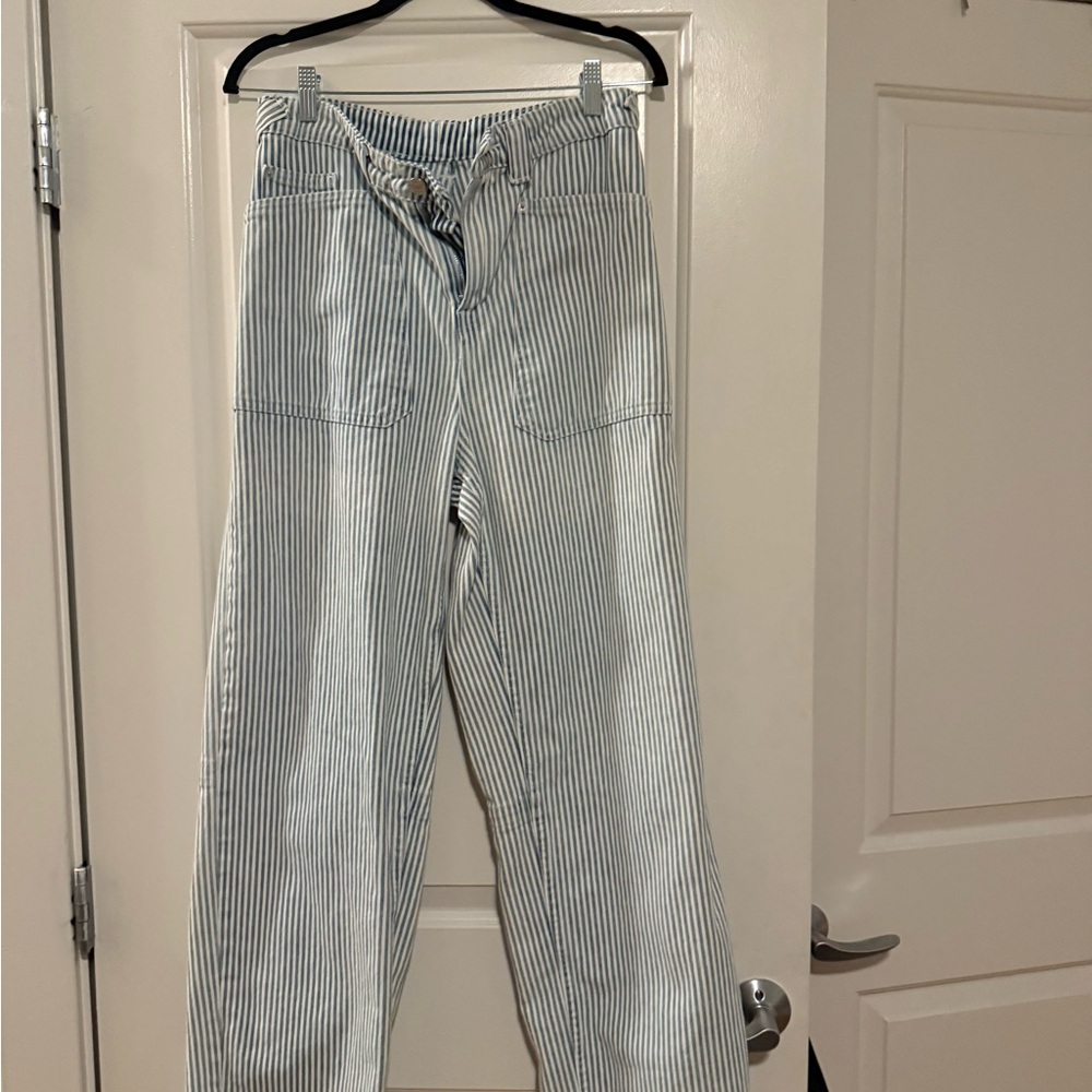 BDG baggy striped carpenter jeans